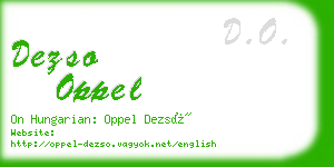 dezso oppel business card